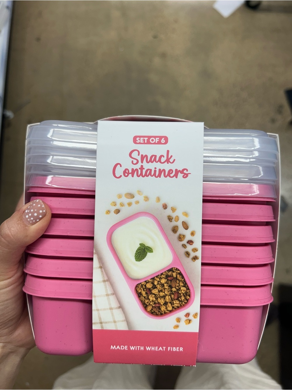 Snack Containers (Set of 6) - Pink - Picture 1 of 3